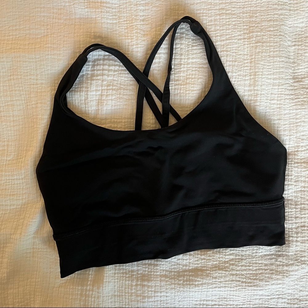 Lululemon black energy longline bra